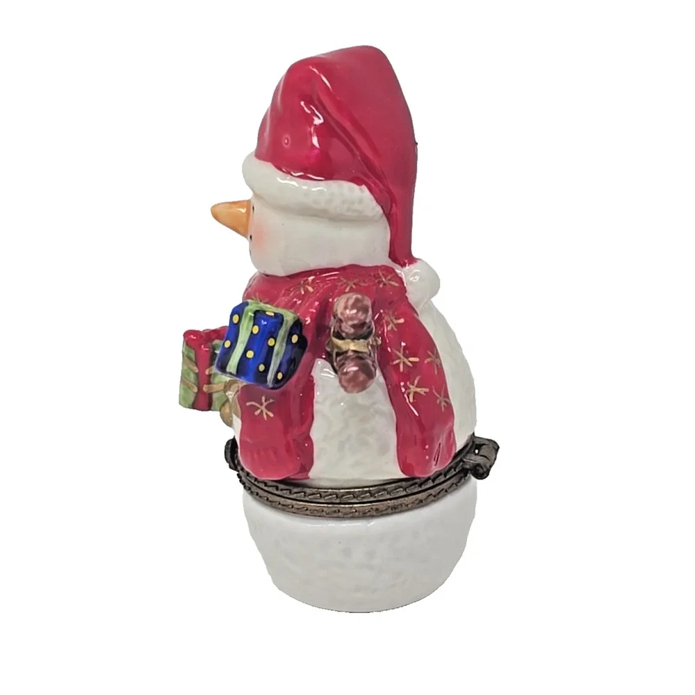 Vintage Ceramic Hinged Trinket Box Holiday Decoration PB194‎